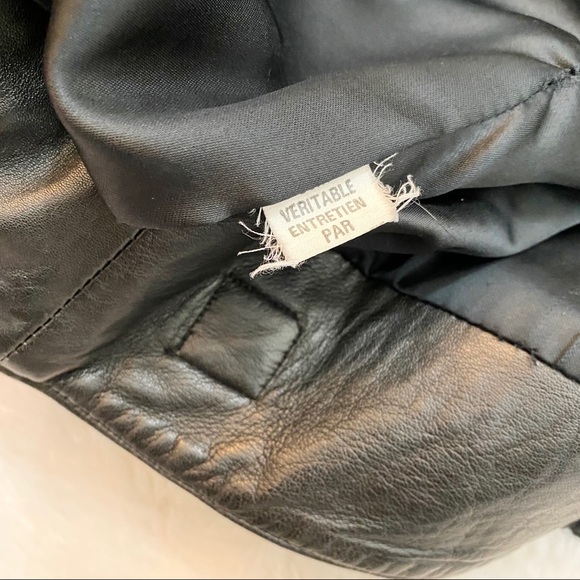 VINTAGE 80s Soft Supple Black Leather Jacket - Picture 8 of 11